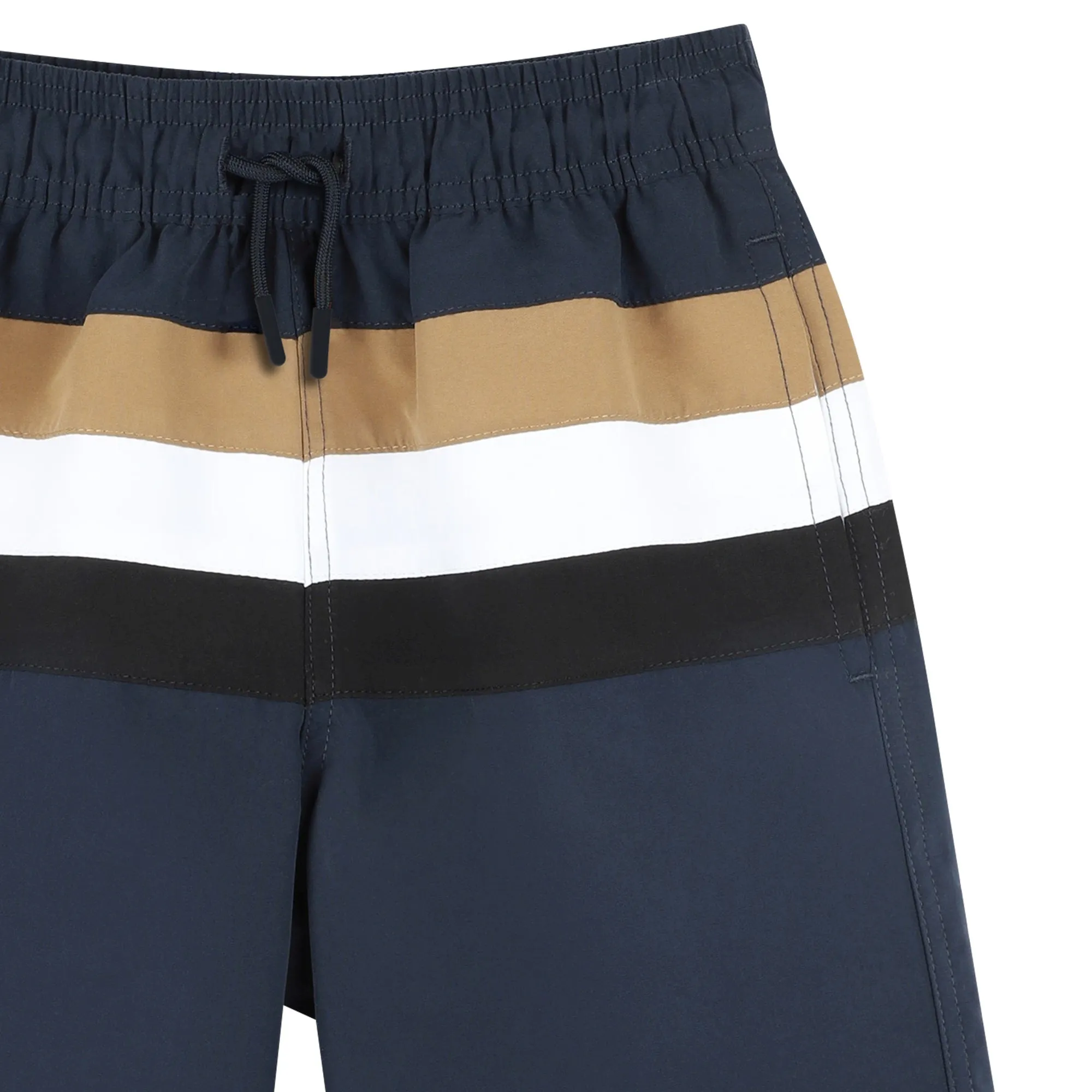 Navy Colorblock Swim Shorts