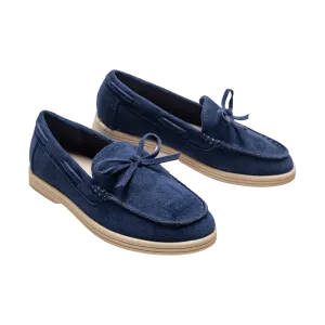 Navy Suede Formal Laced Dress Shoes