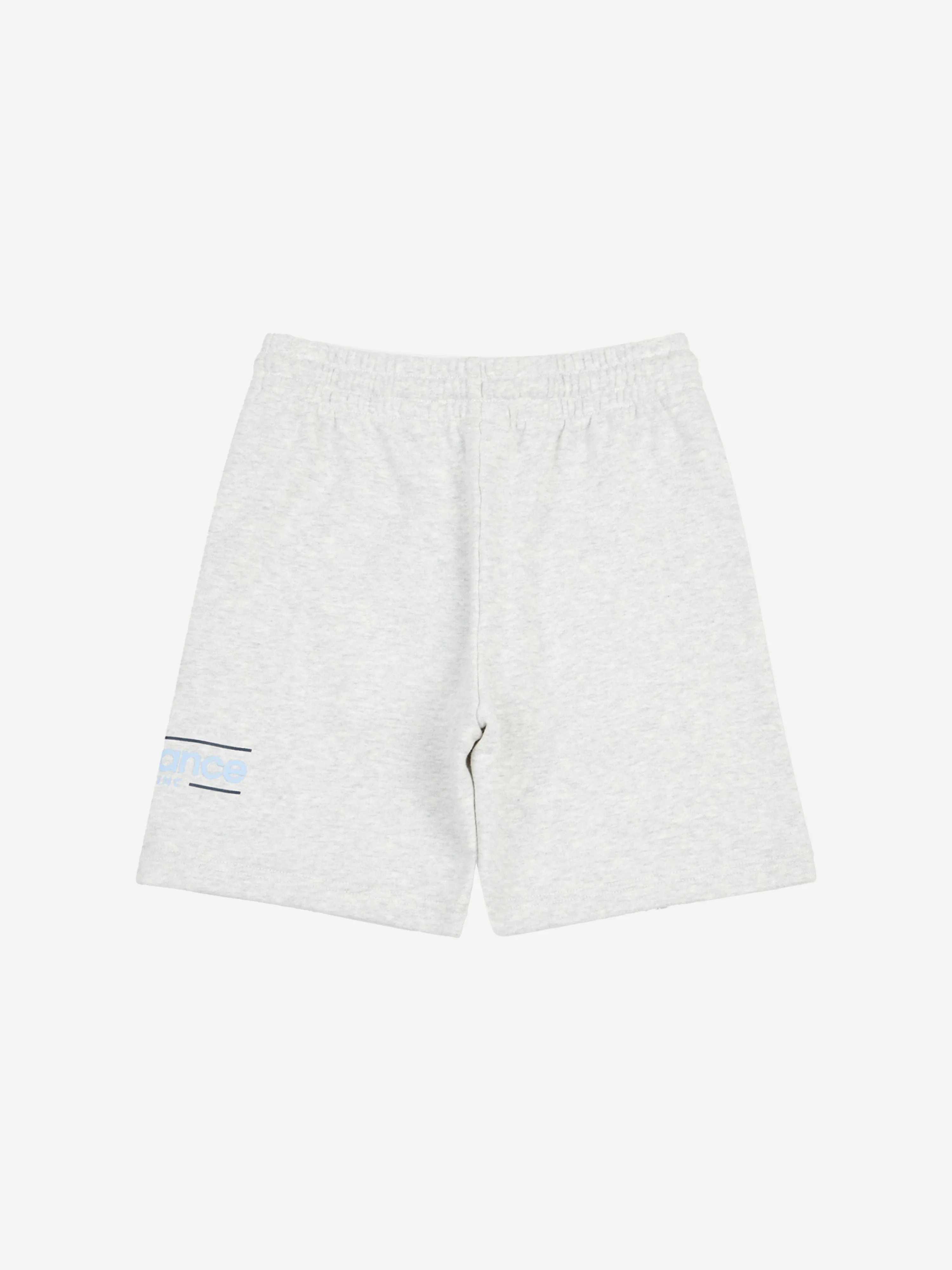 New Balance Boys Linear Athletics Graphic Shorts in Grey