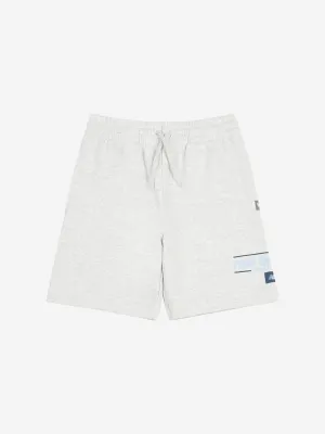 New Balance Boys Linear Athletics Graphic Shorts in Grey