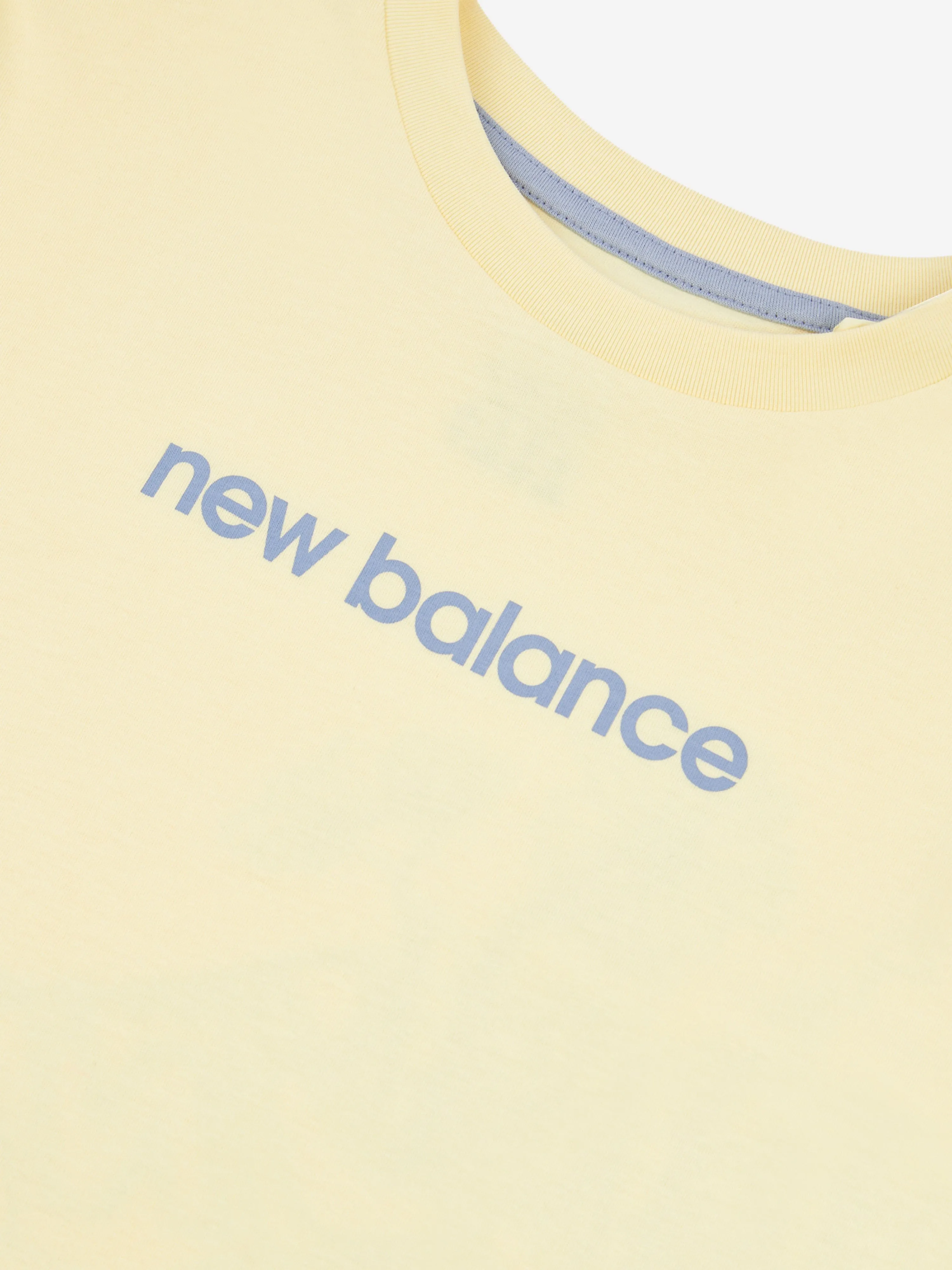 New Balance Girls Floral Sneaker Back Graphics T-Shirt in Yellow