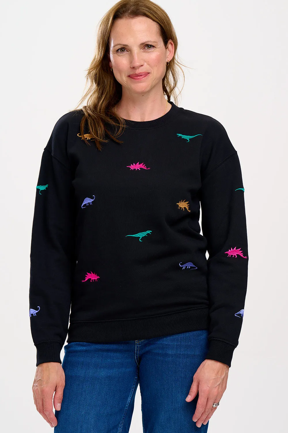 Noah Sweatshirt - Black. Dino-Fun