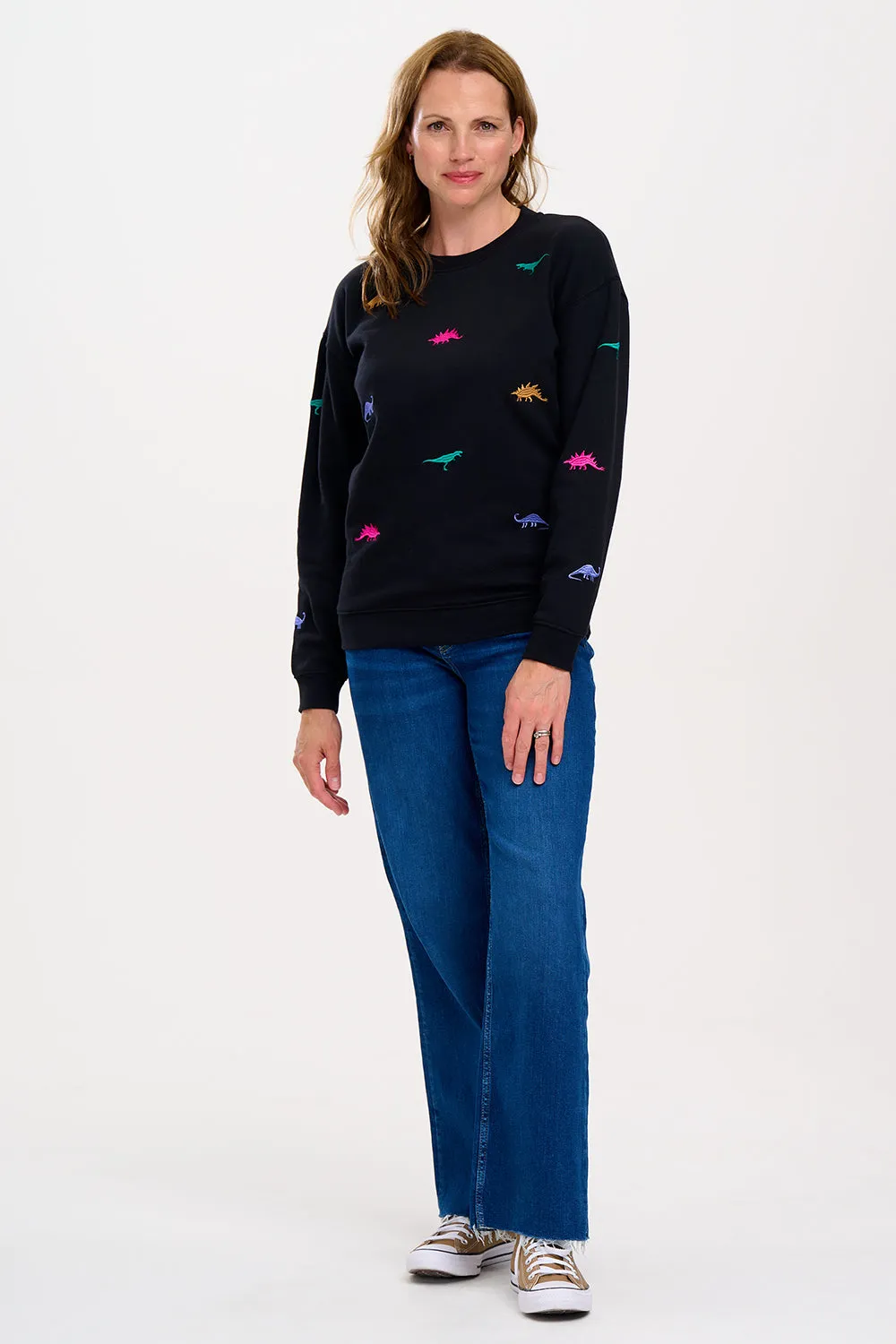 Noah Sweatshirt - Black. Dino-Fun