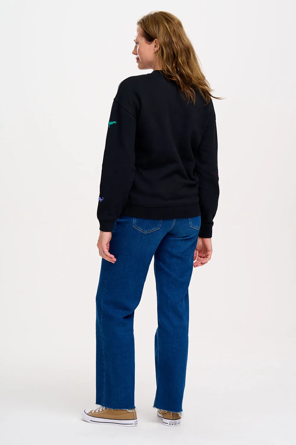 Noah Sweatshirt - Black. Dino-Fun