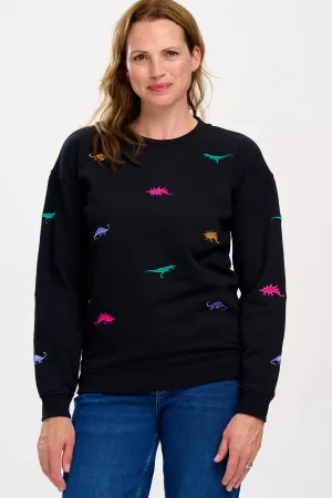 Noah Sweatshirt - Black. Dino-Fun