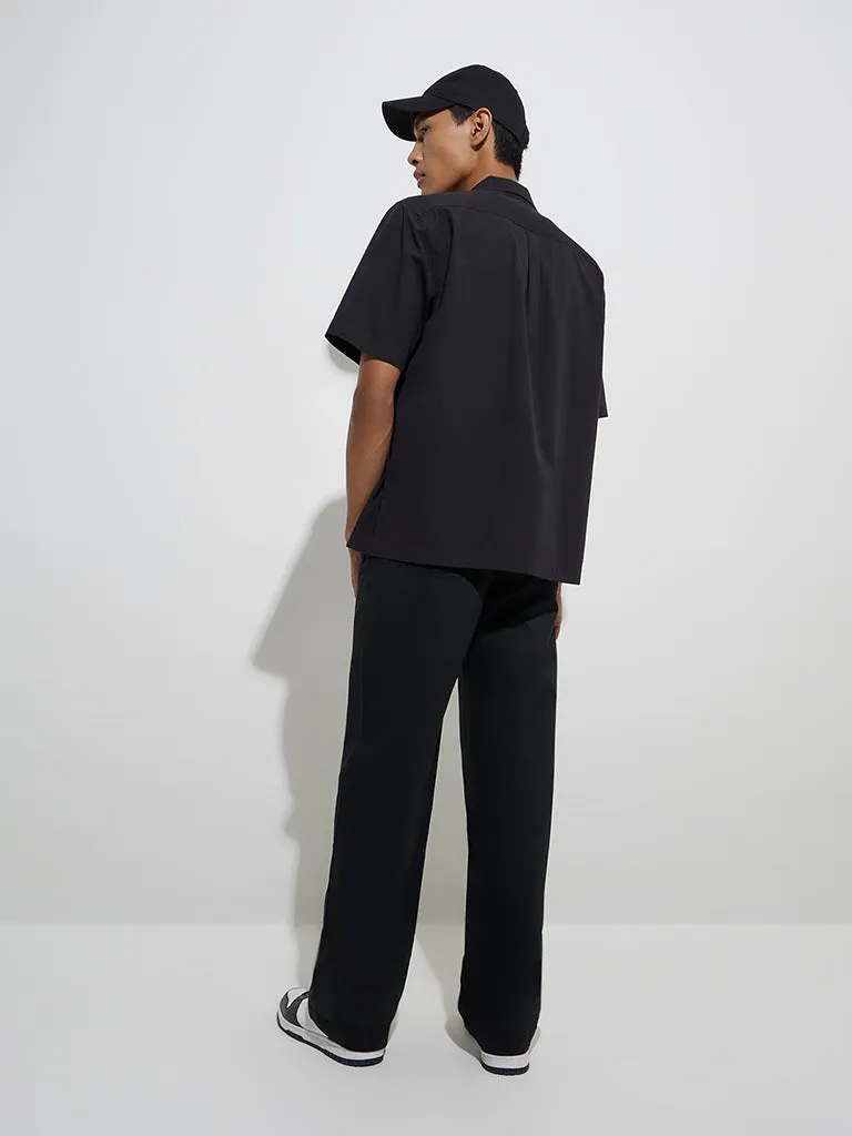 Nuon Black Relaxed-Fit Cotton-Blend Chinos with Belt