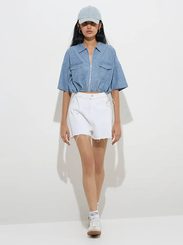 Nuon Blue Denim Top