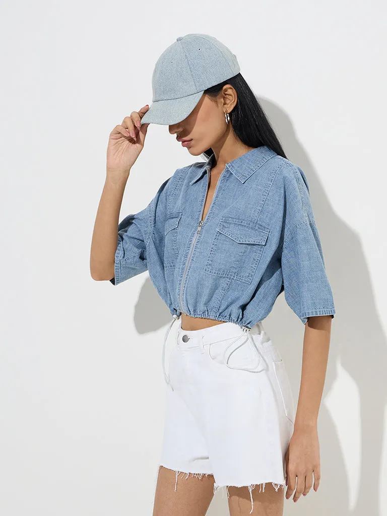 Nuon Blue Denim Top