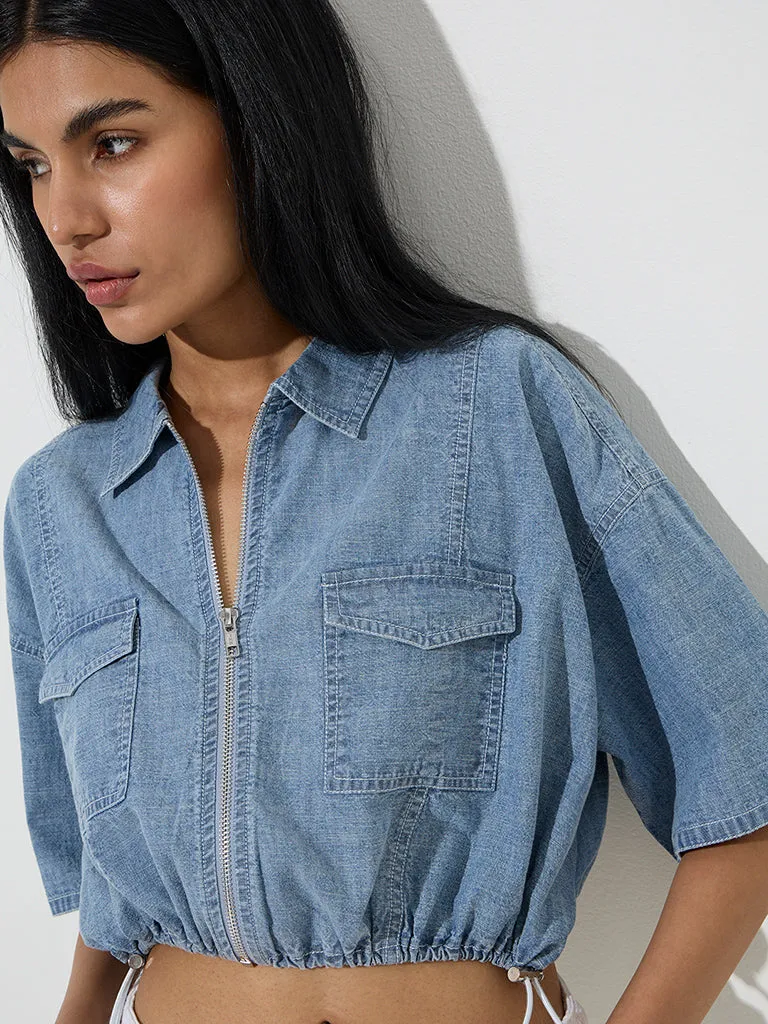 Nuon Blue Denim Top