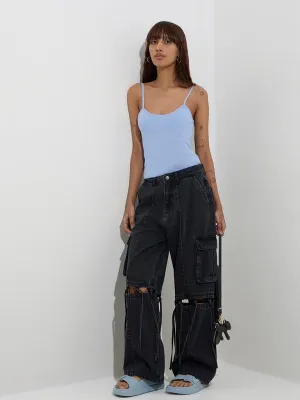 Nuon Light Blue Solid Top