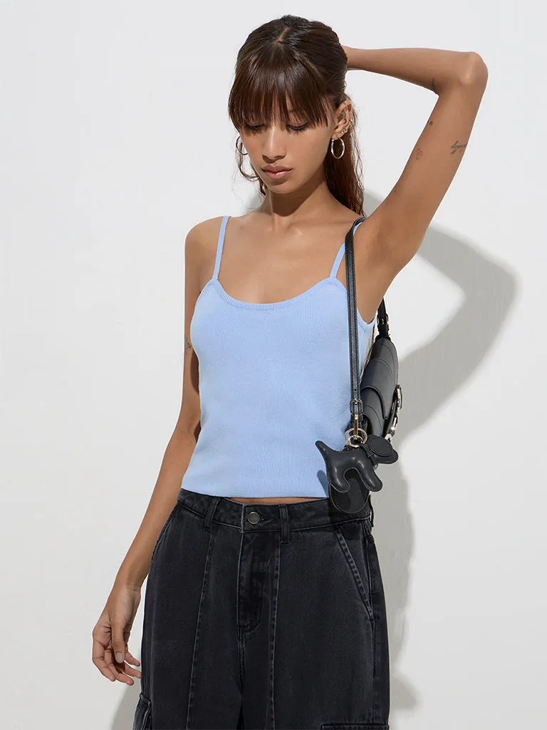 Nuon Light Blue Solid Top