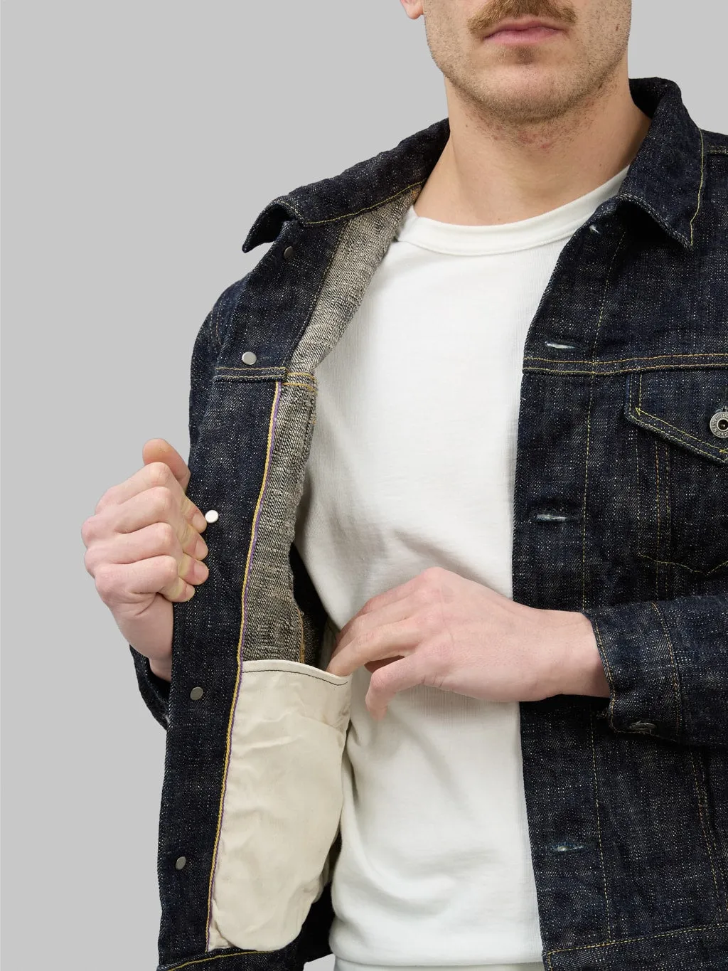 ONI Denim 02527P Kasuri 17oz Type III Jacket