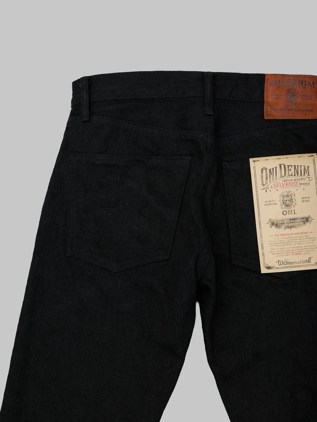 ONI Denim 622ZR-BKBK Secret Black Denim 20oz Relaxed Tapered Jeans