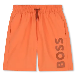 Orange Logo Swim Shorts