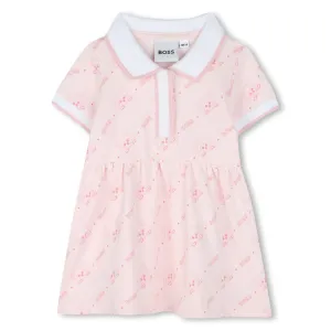 Pale Pink Logo Polo Dress
