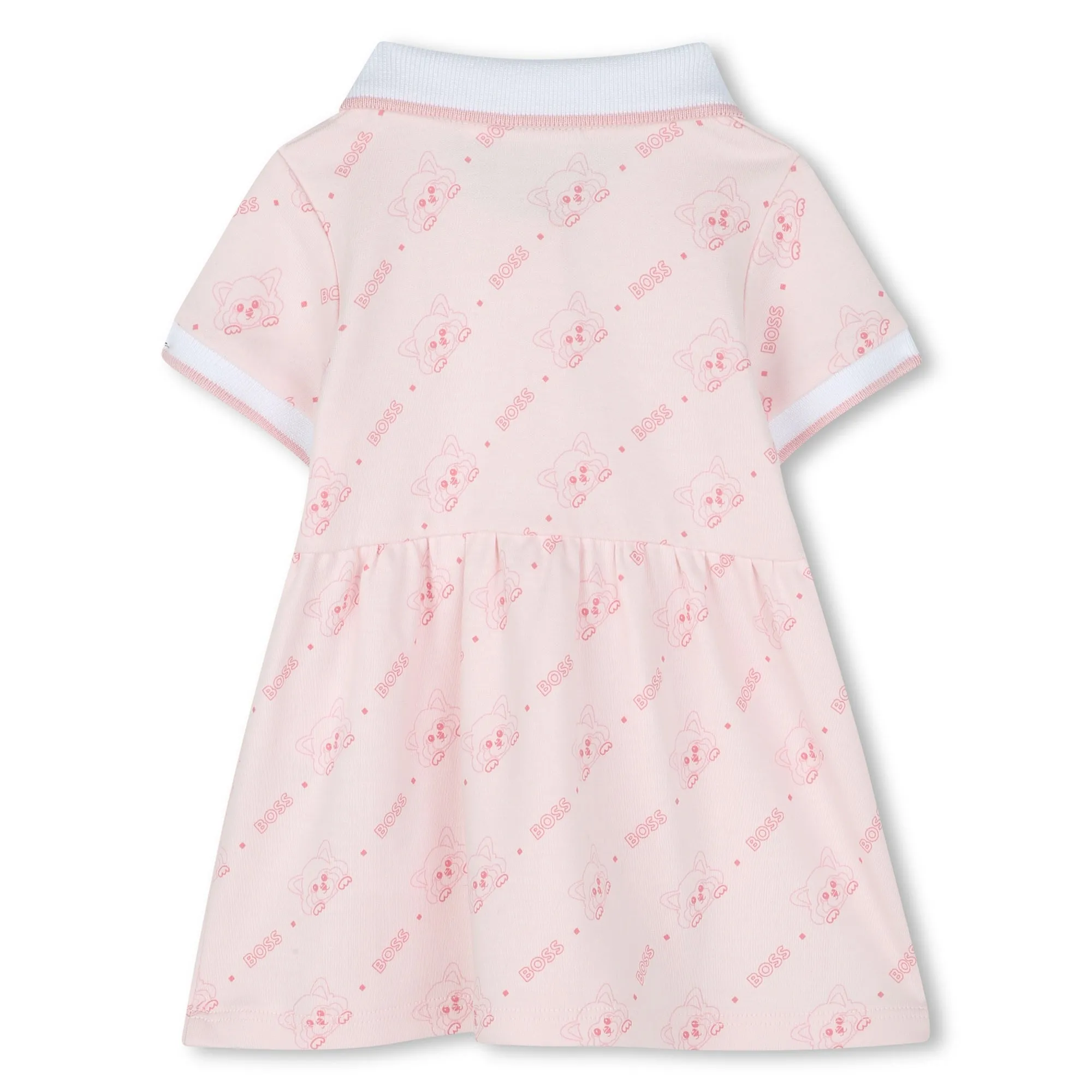 Pale Pink Logo Polo Dress