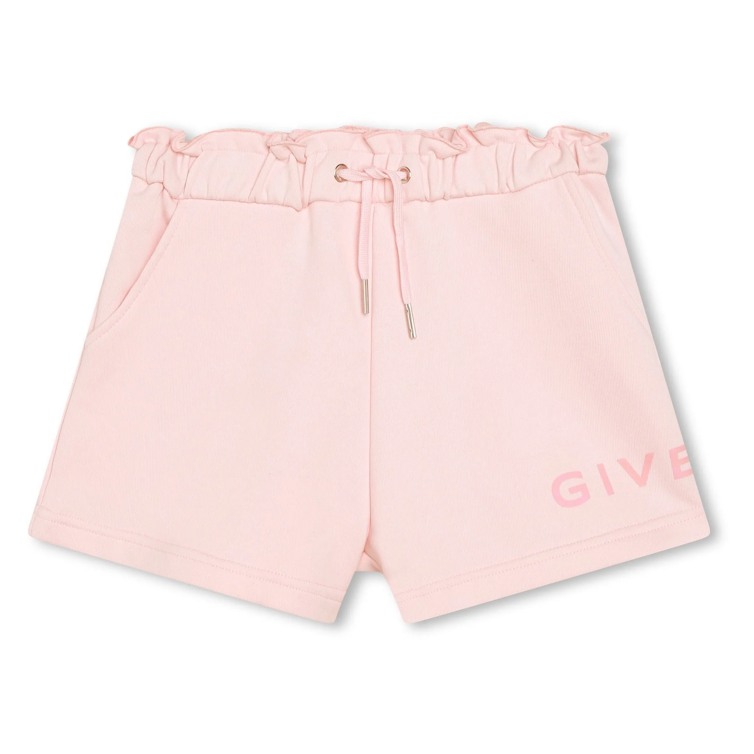 Pink Logo Print Shorts