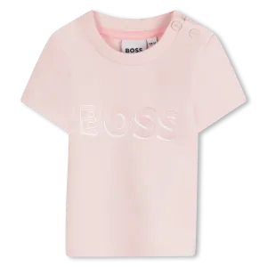 Pink Short Sleeve Imprint Logo T-Shirt