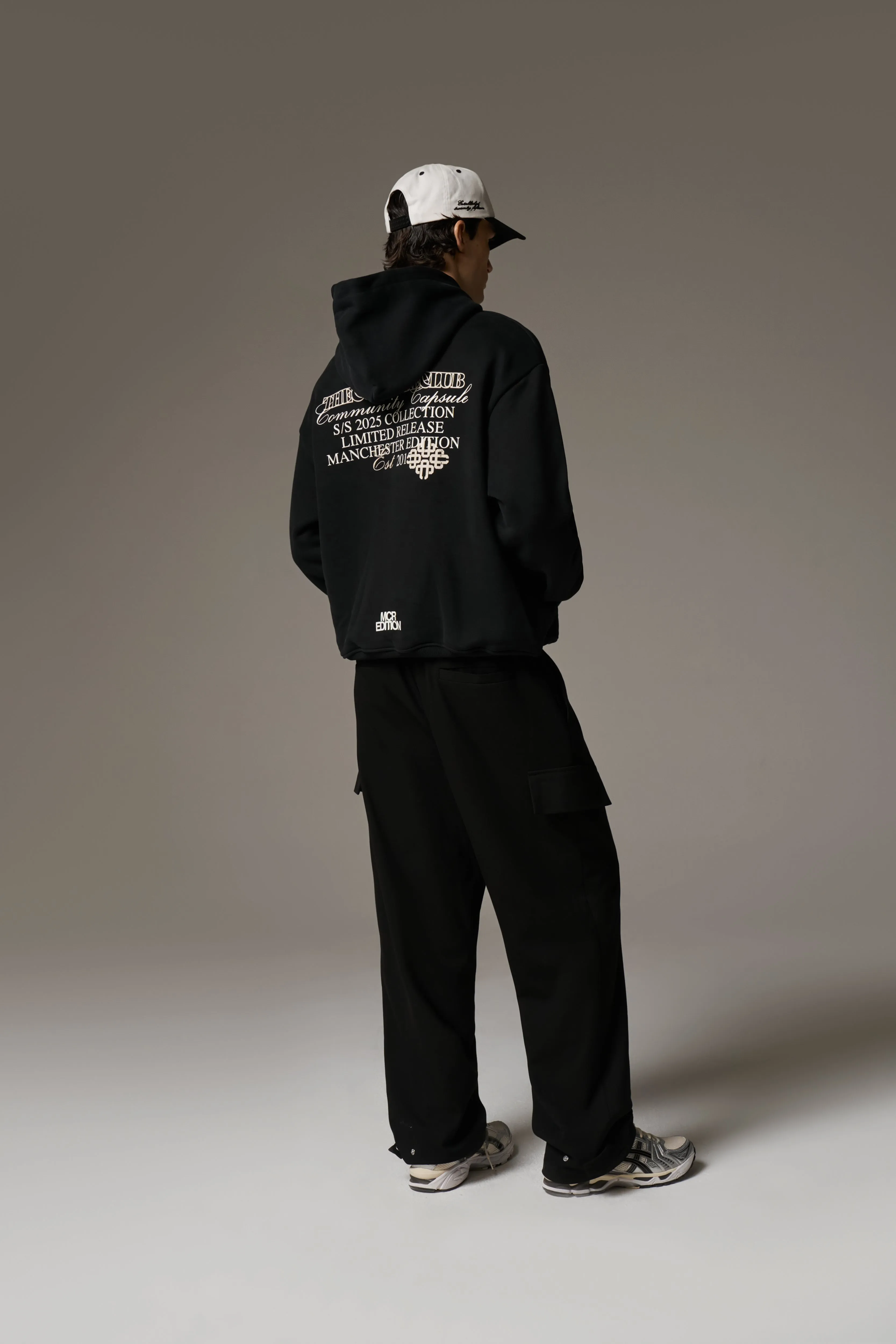 PLEATED WIDE LEG TROUSER - BLACK