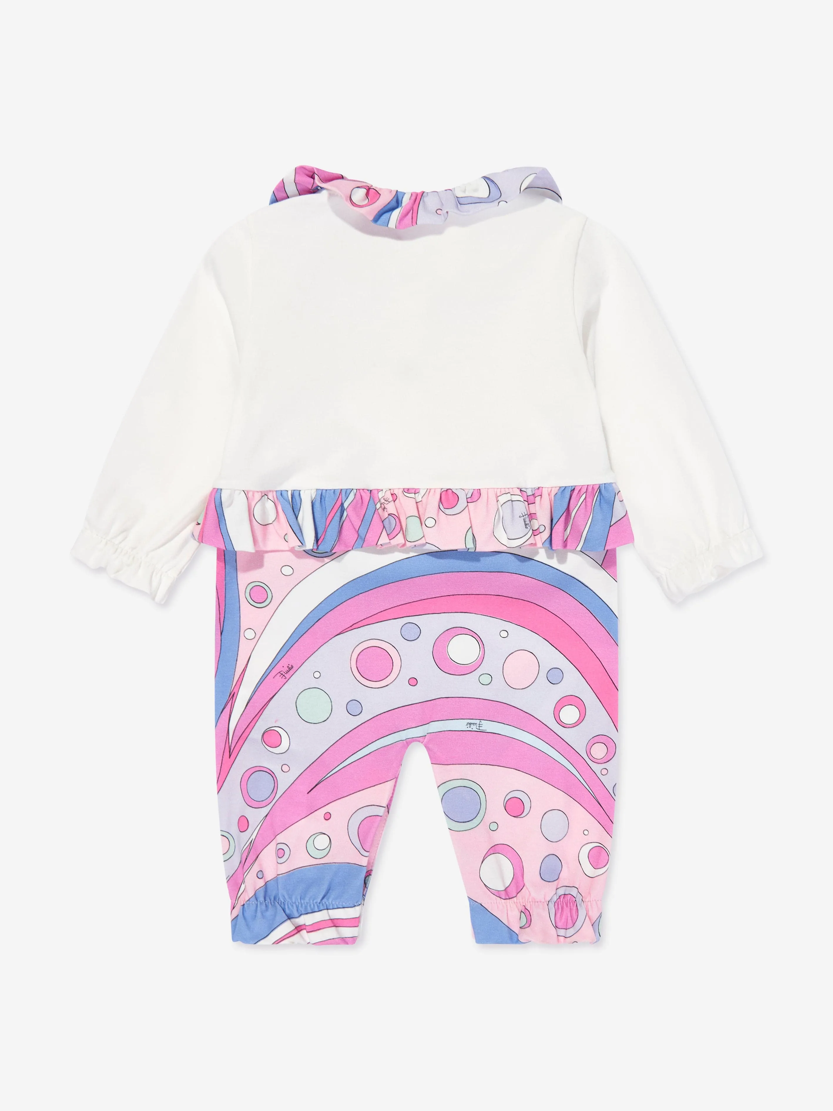 PUCCI Baby Girls Fontane Romper Set in Ivory