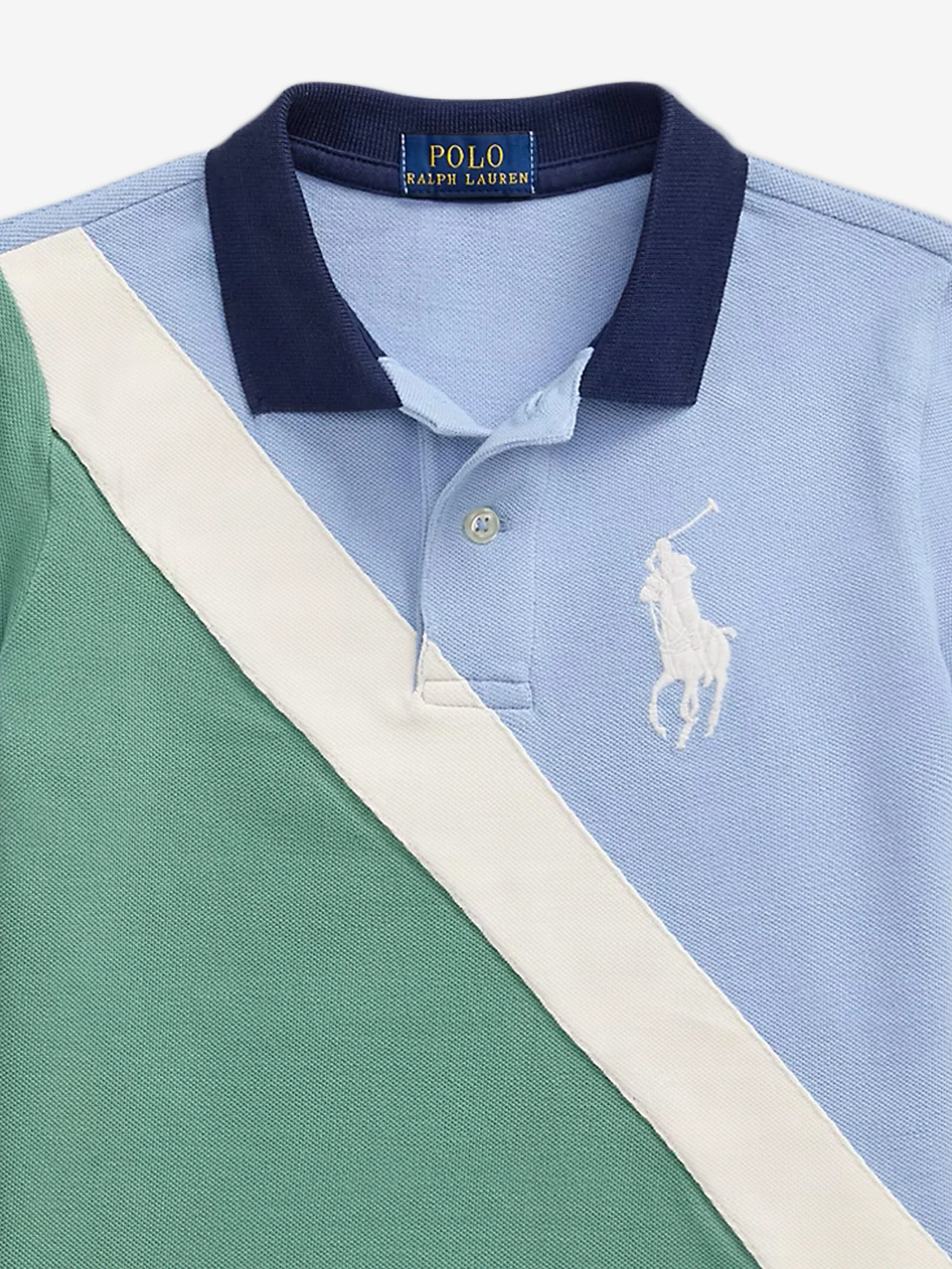 Ralph Lauren Boys Colourblock Polo Shirt in Multicolour