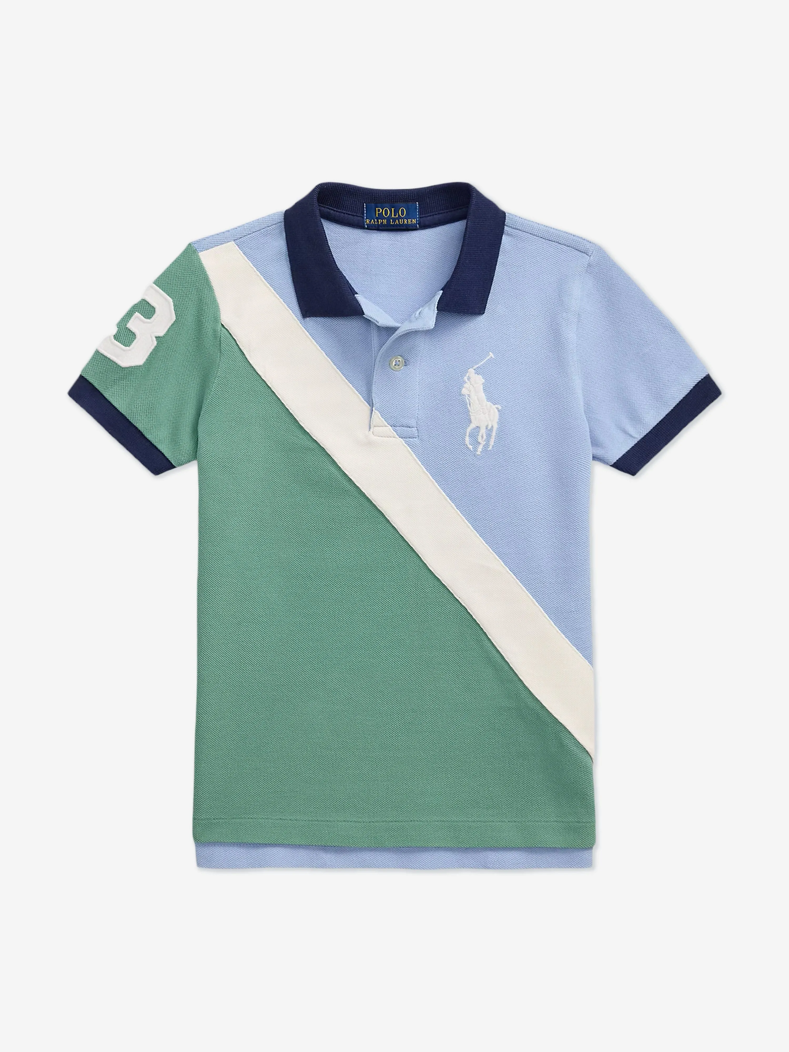 Ralph Lauren Boys Colourblock Polo Shirt in Multicolour