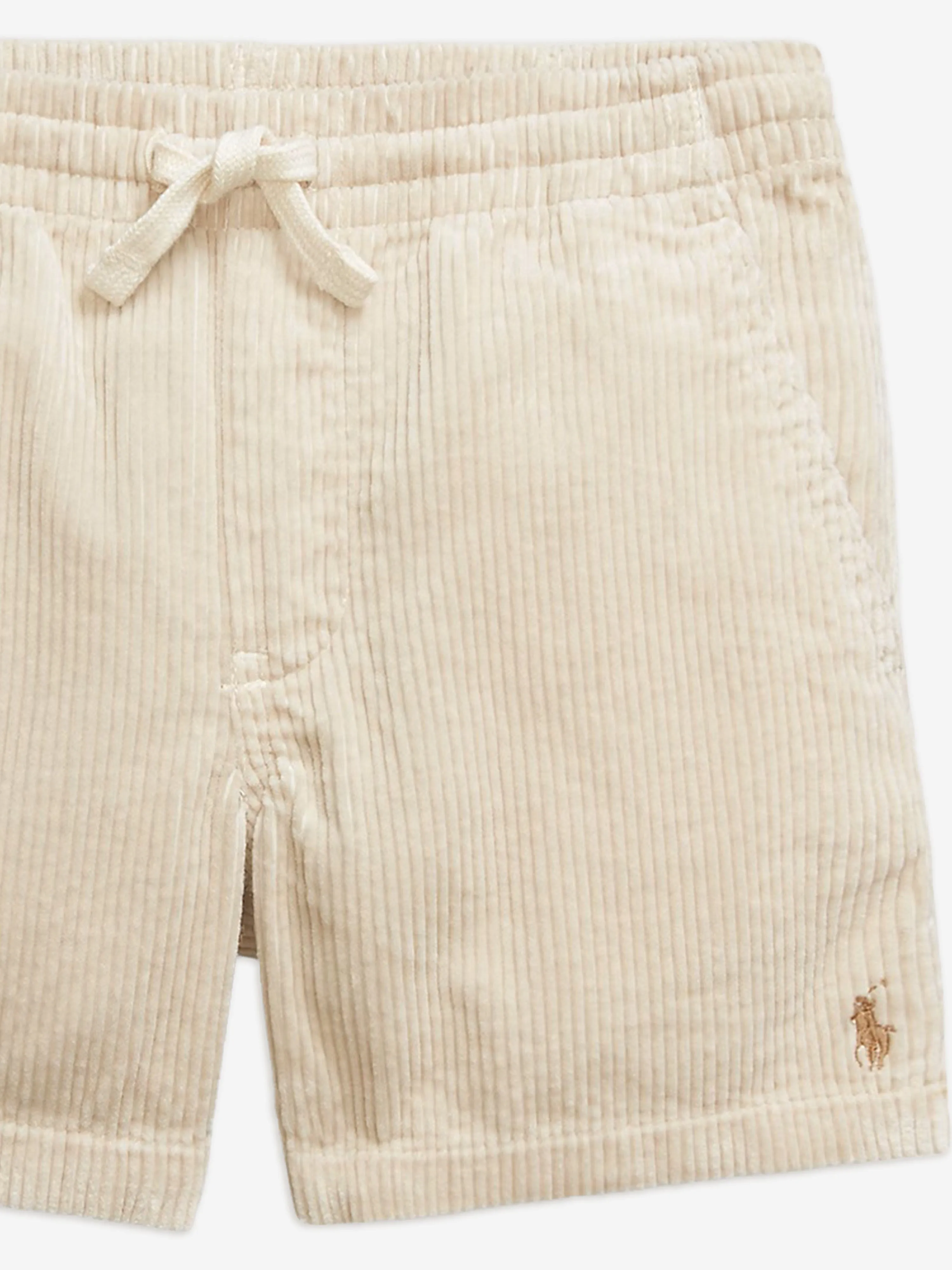 Ralph Lauren Boys Corduroy Prepster Shorts in Beige