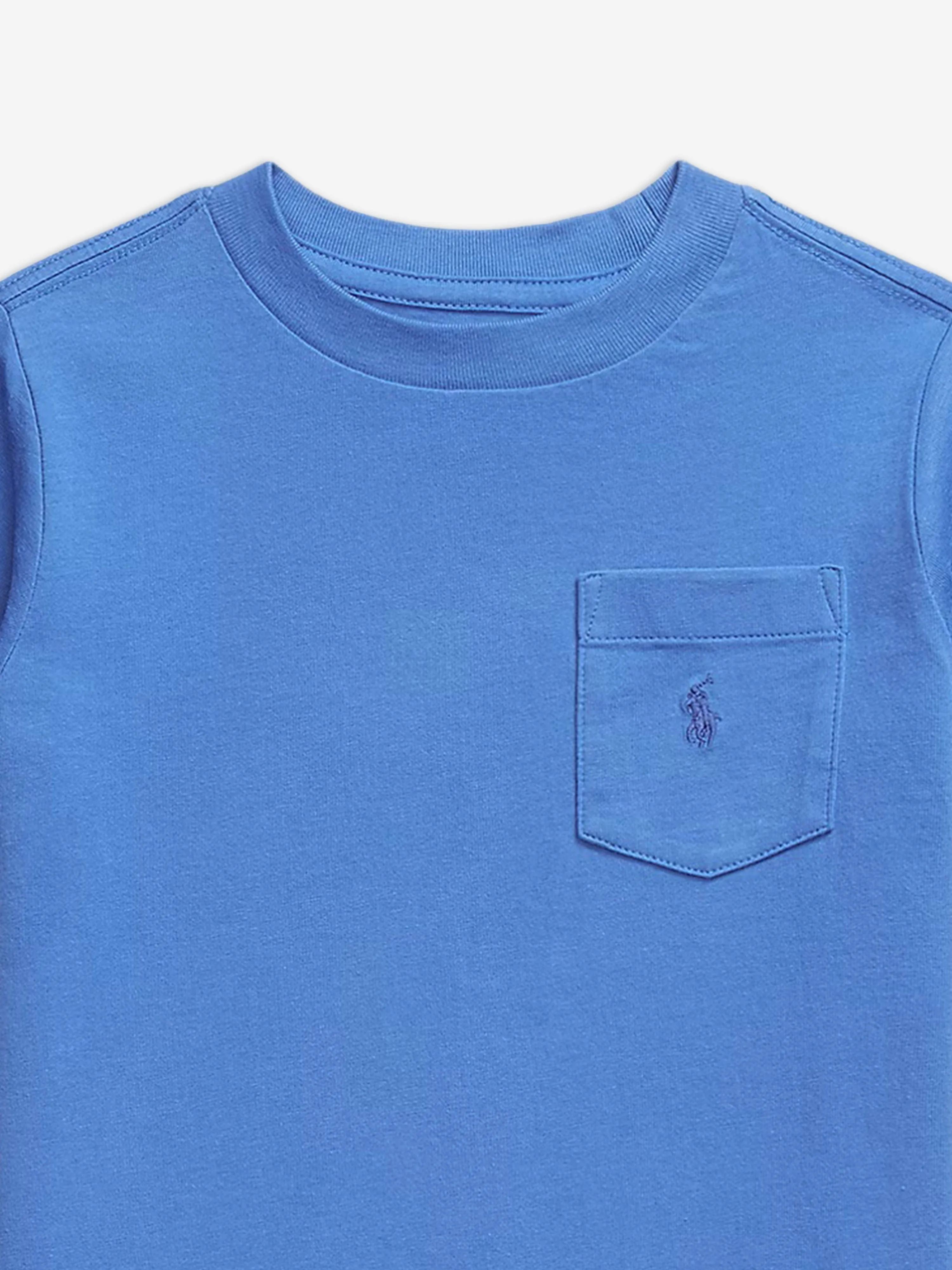 Ralph Lauren Boys Jersey Pocket T-Shirt in Blue