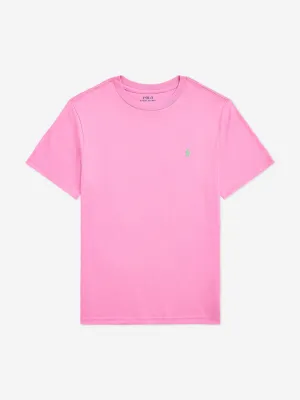 Ralph Lauren Boys Logo T-Shirt in Pink
