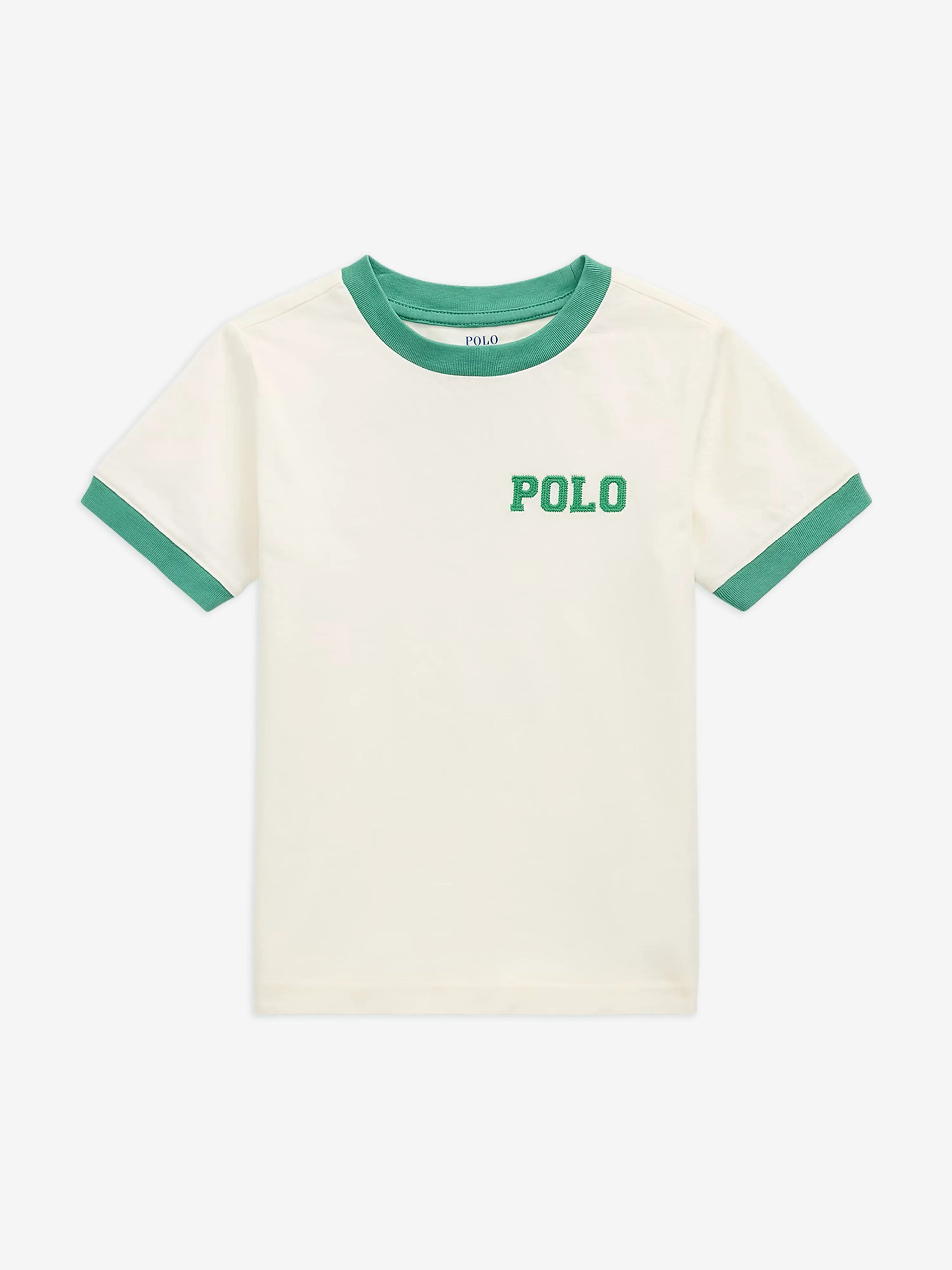 Ralph Lauren Boys Polo T-Shirt in Ivory