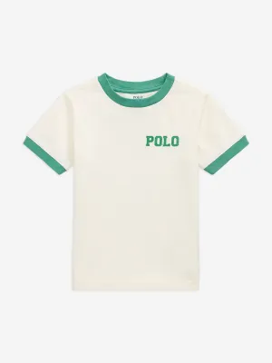 Ralph Lauren Boys Polo T-Shirt in Ivory
