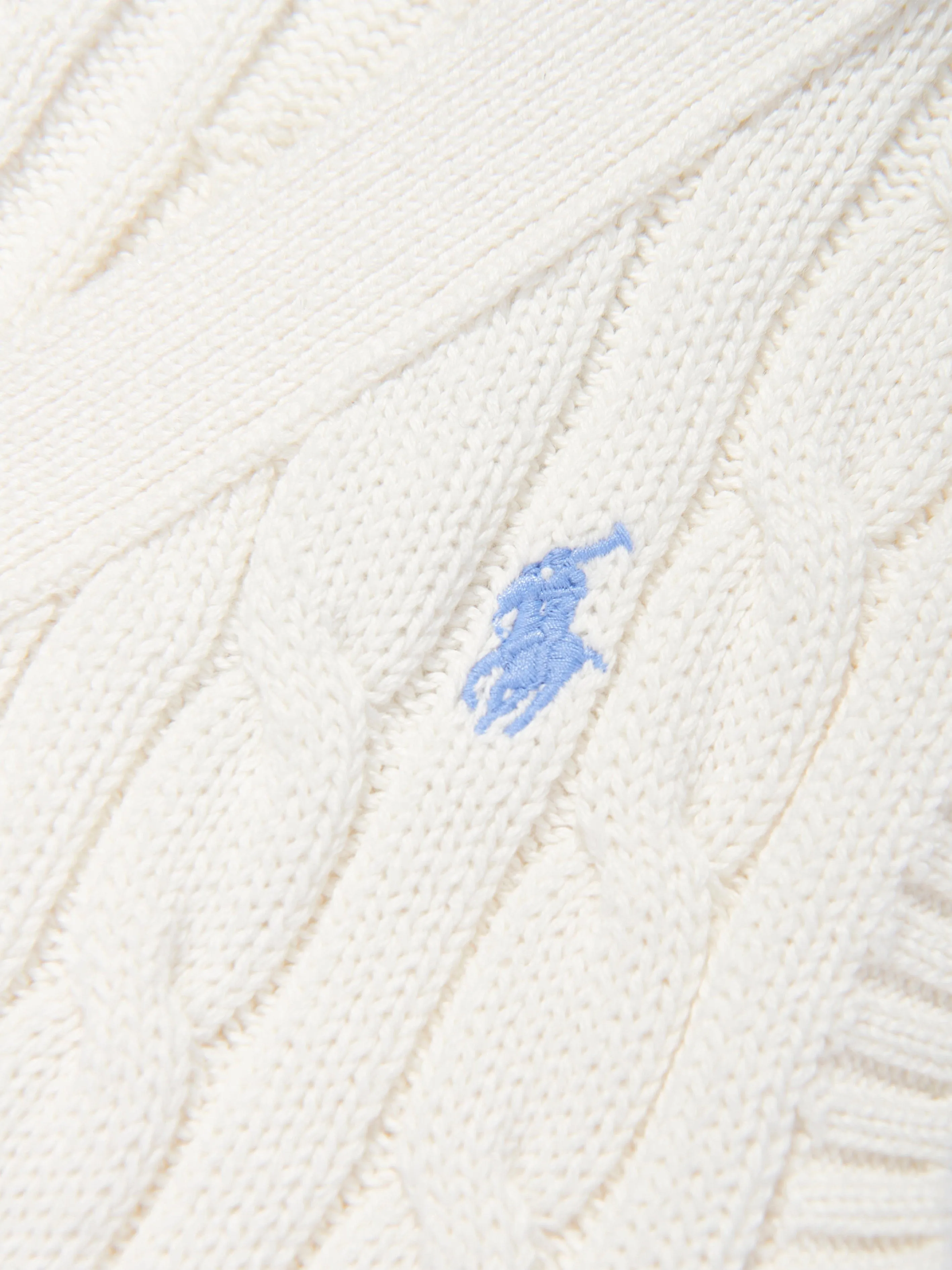 Ralph Lauren Girls Cable Knit Jumper Waistcoat in Ivory