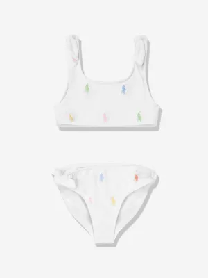 Ralph Lauren Girls Logo Bikini in White