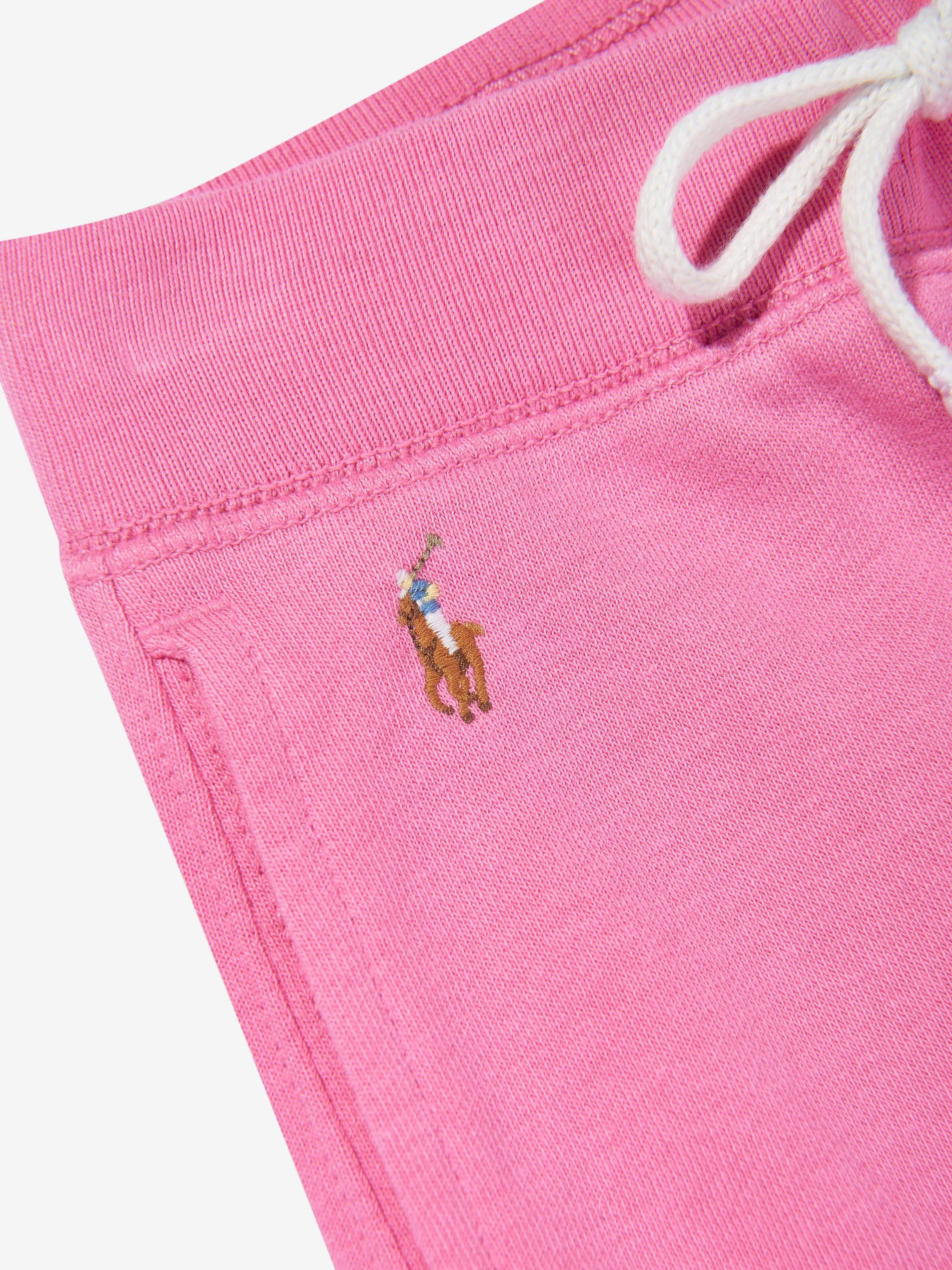 Ralph Lauren Girls Logo Joggers in Pink