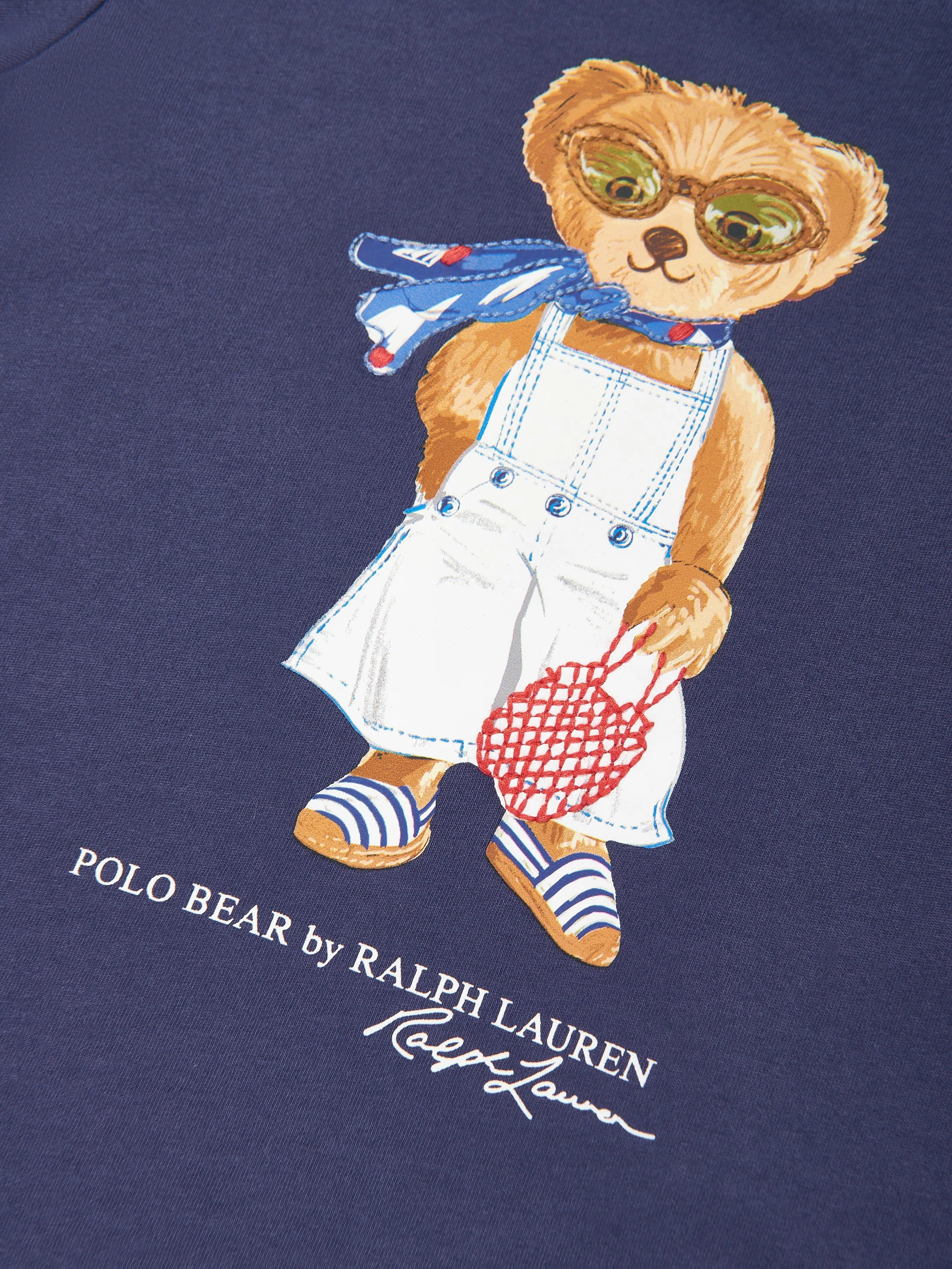 Ralph Lauren Girls Polo Bear T-Shirt in Navy