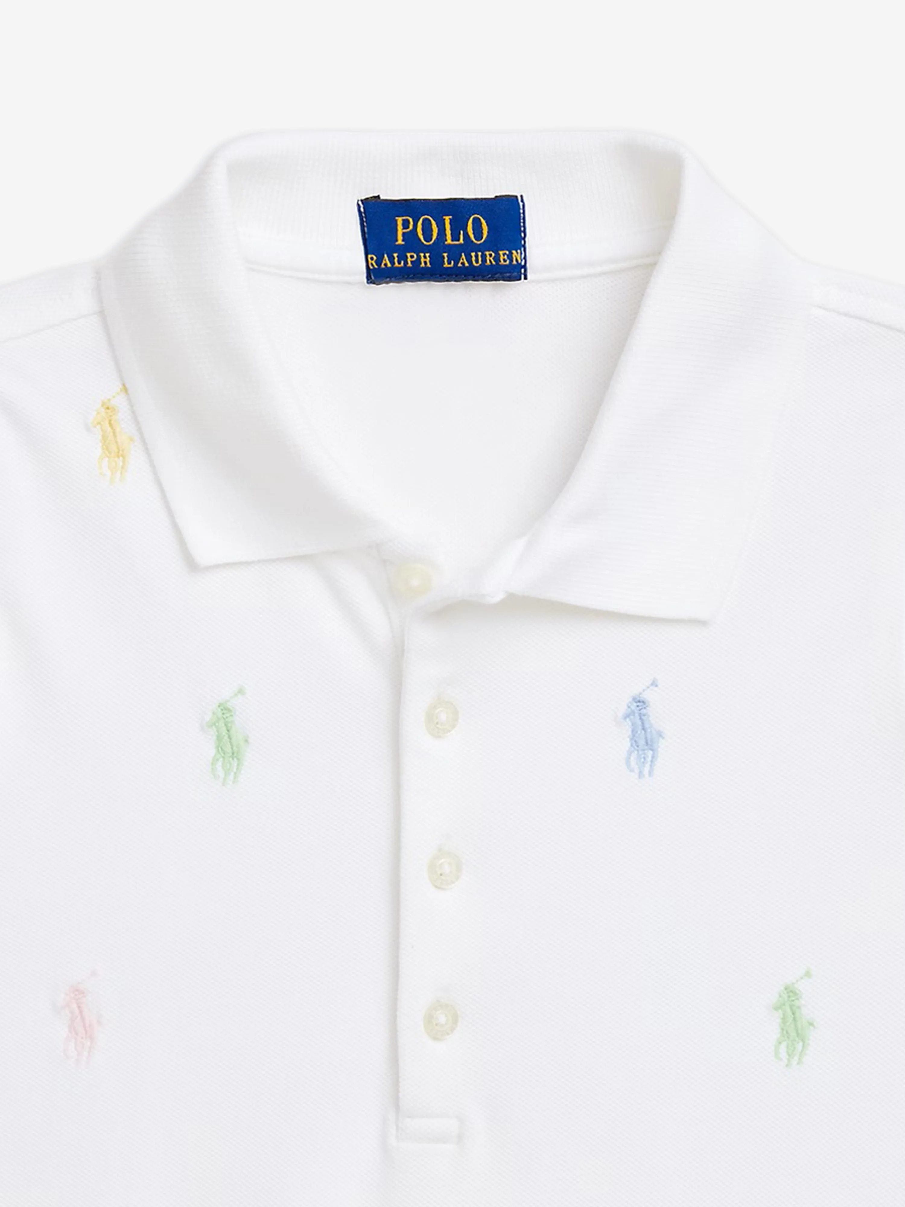 Ralph Lauren Girls Sleeveless Logo Polo Shirt in White
