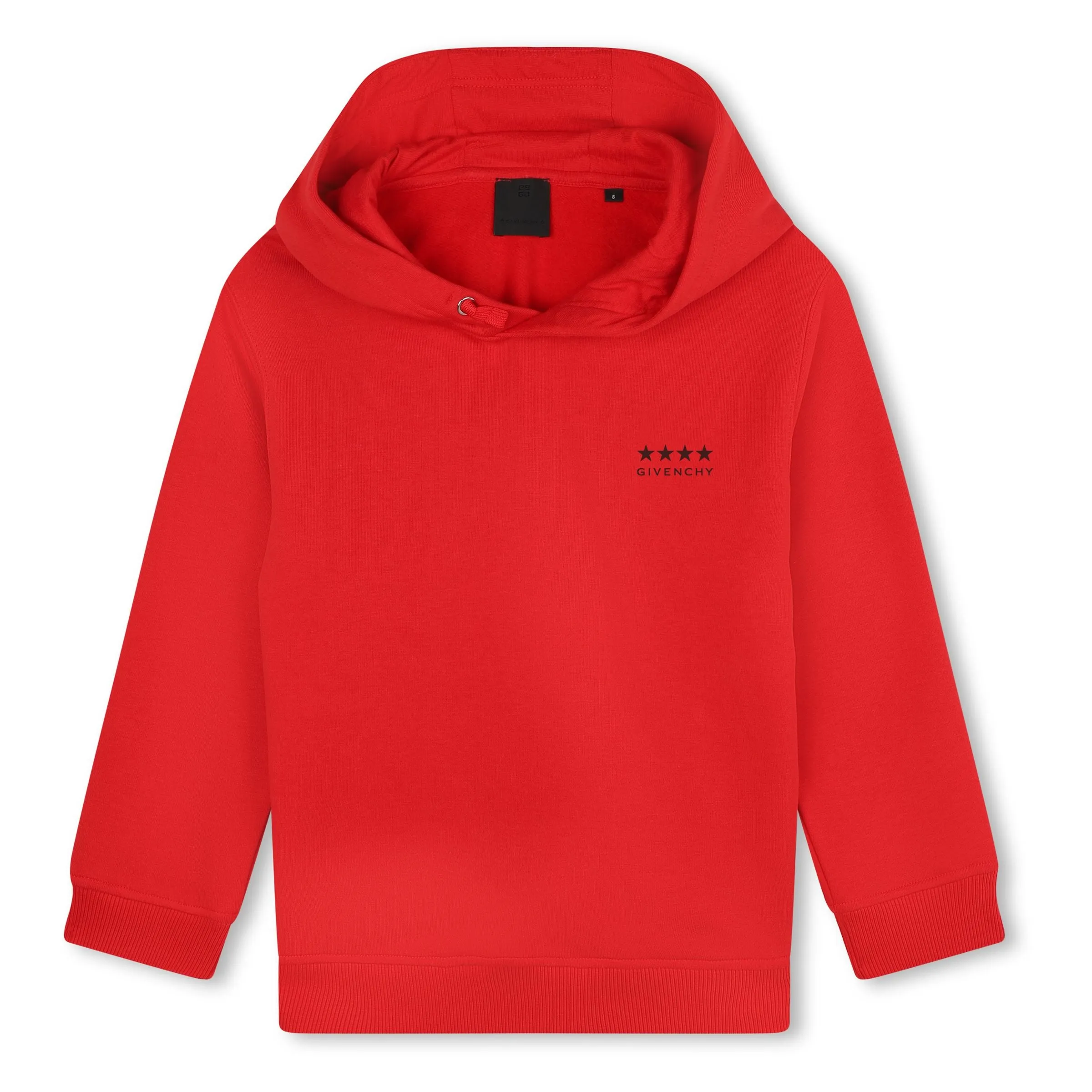 Red Hooded Logo Print Hoodie