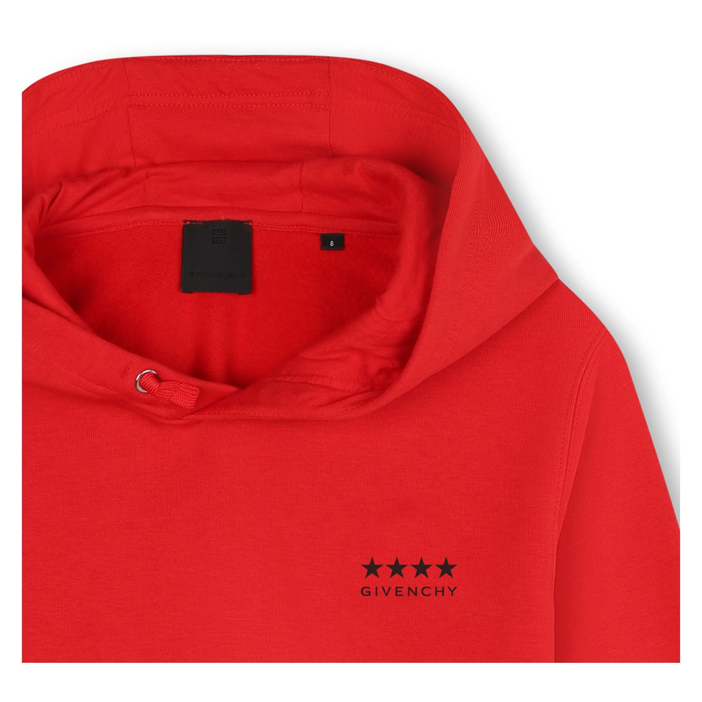 Red Hooded Logo Print Hoodie