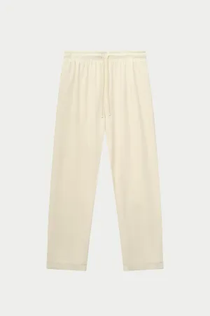 RIBBED TROUSERS - OFF WHITE