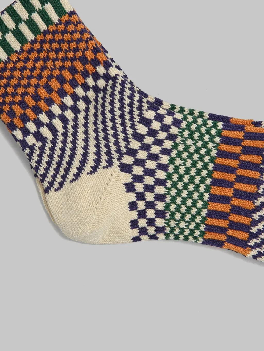 ROTOTO Check & Step Socks Blueberry