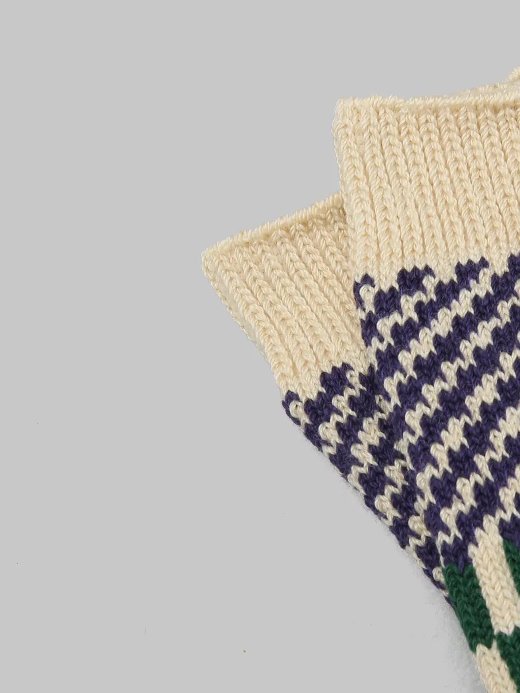 ROTOTO Check & Step Socks Blueberry