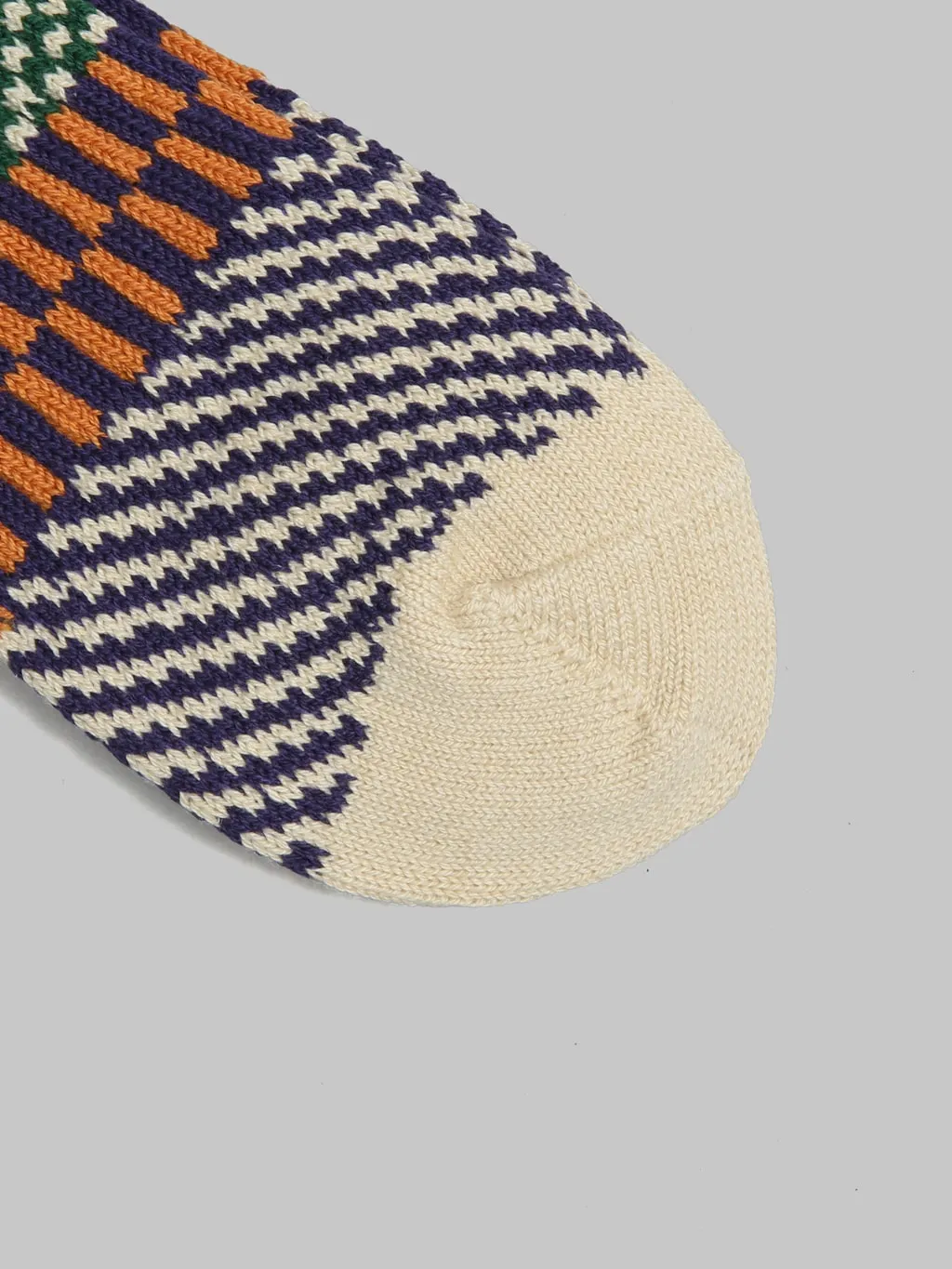 ROTOTO Check & Step Socks Blueberry