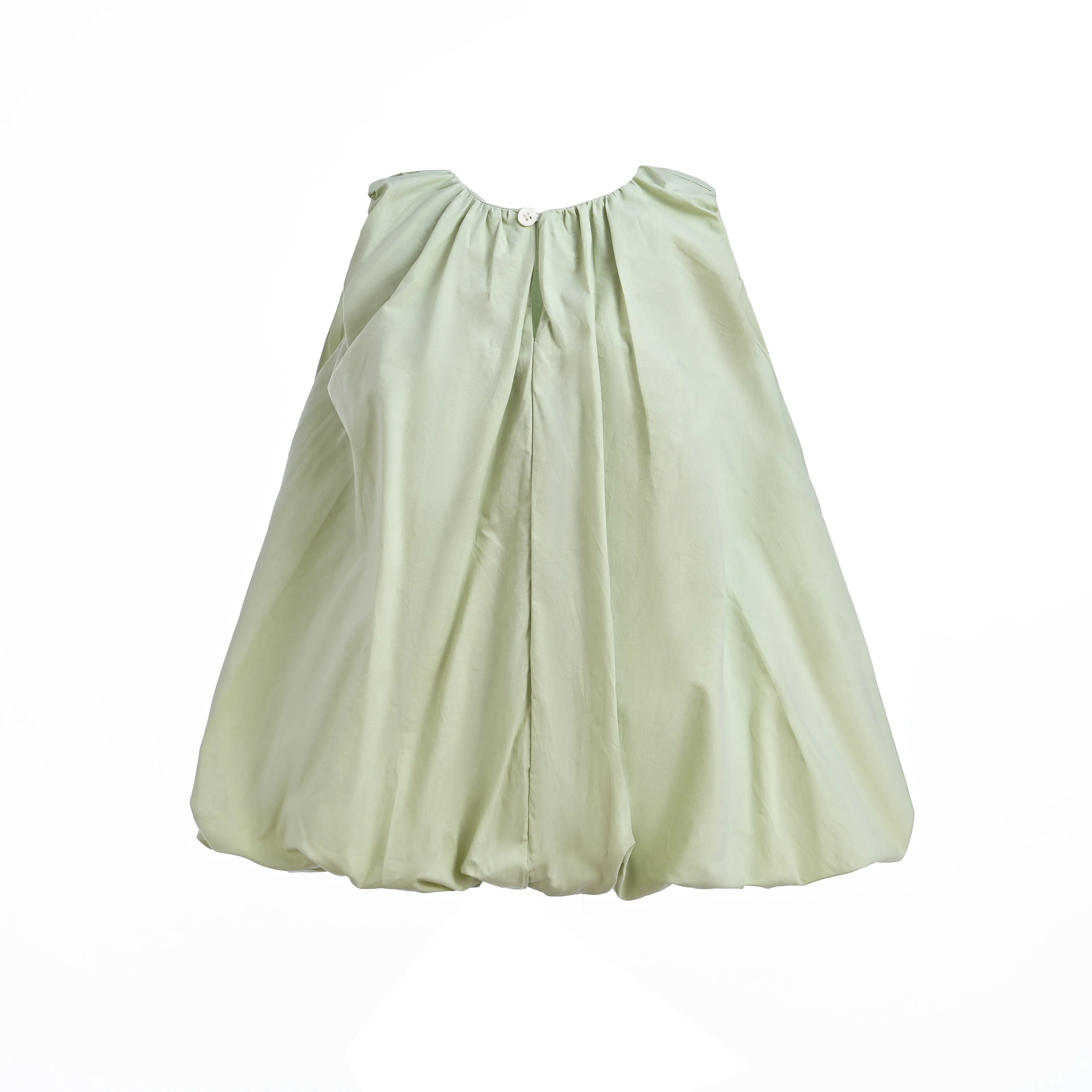 Sage Sleeveless Bow Dress