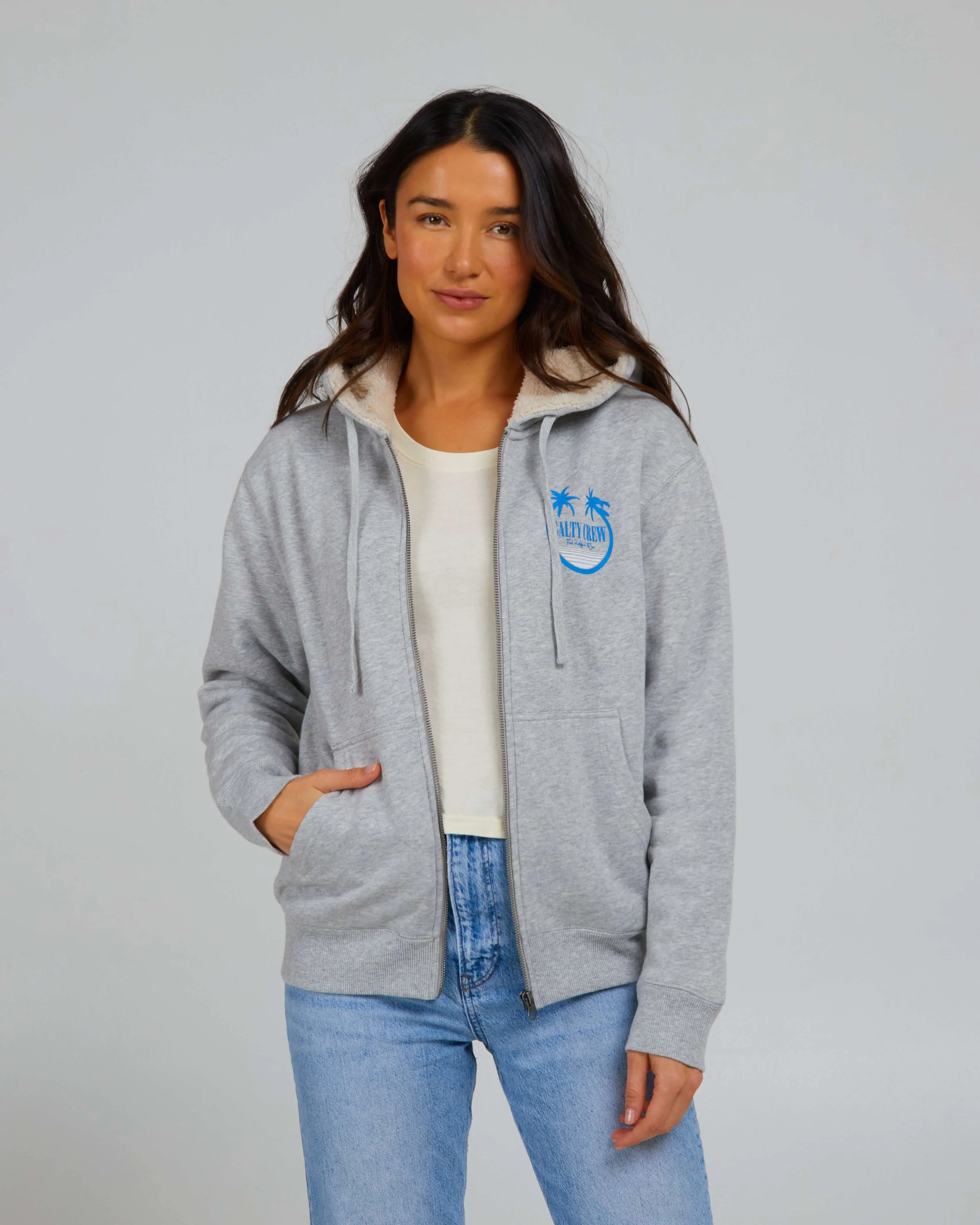 Shades Sherpa Zip Hoody - Athletic Heather