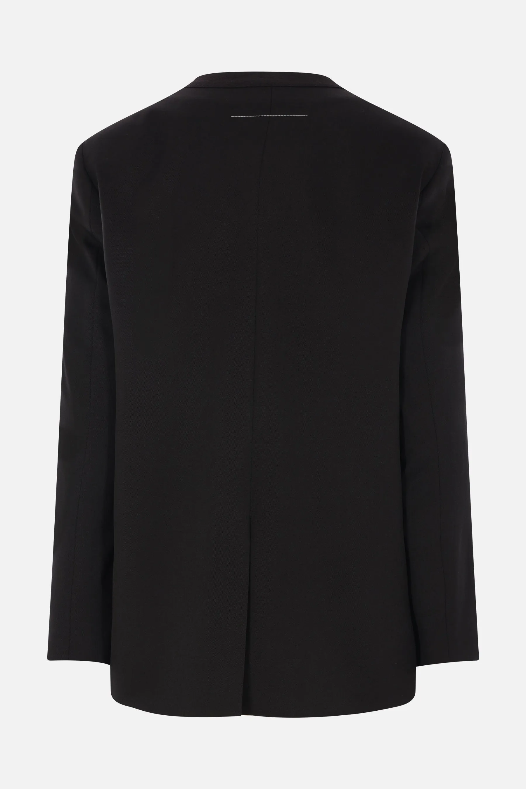 single-breasted jacket in wool blend