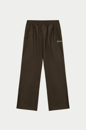 SMART PIPED TROUSERS - BROWN