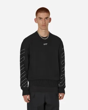 Stitch Arrows Diags Knit Sweater Black