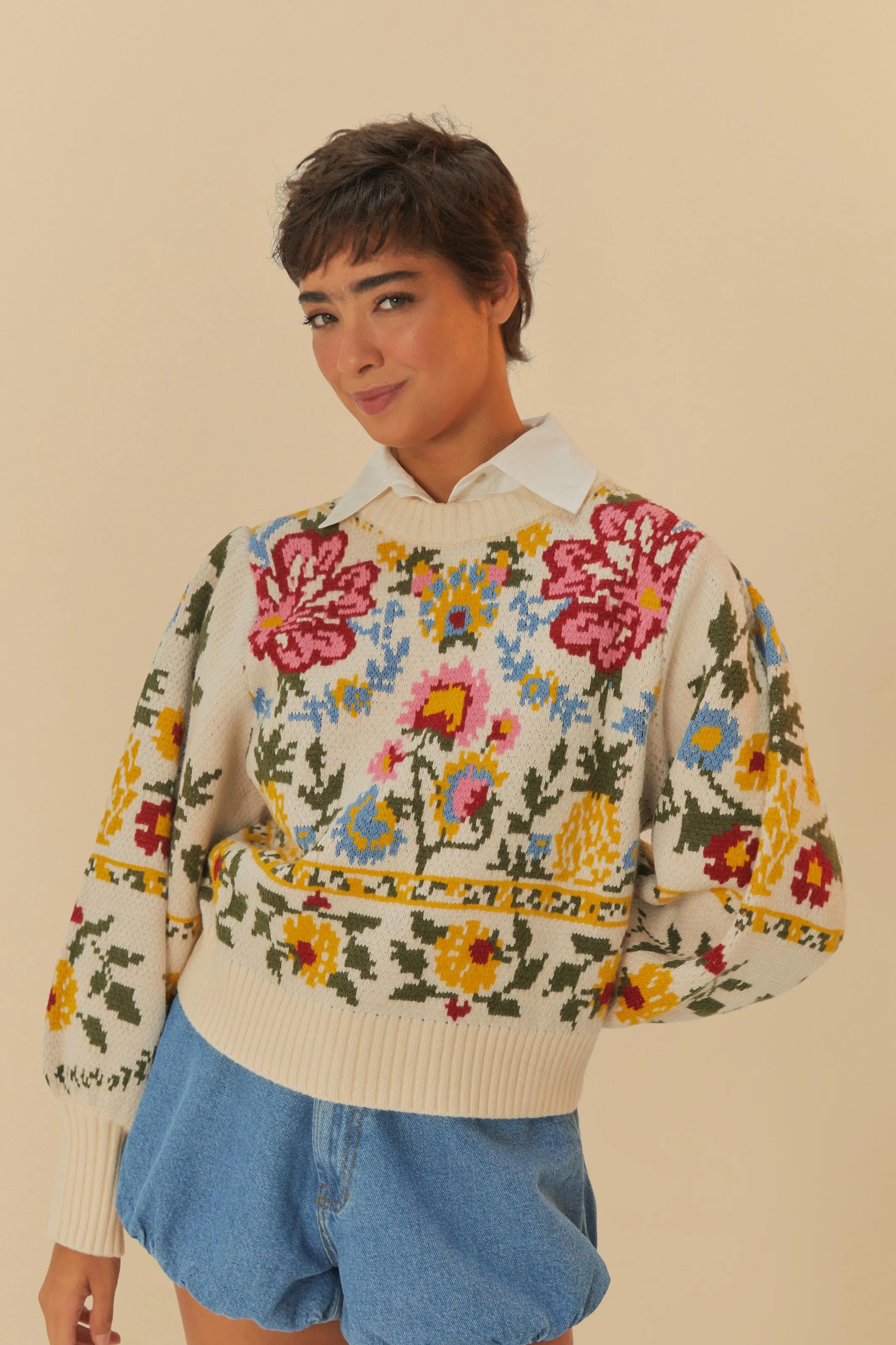 Sueter Tricot Jacquard Elisa