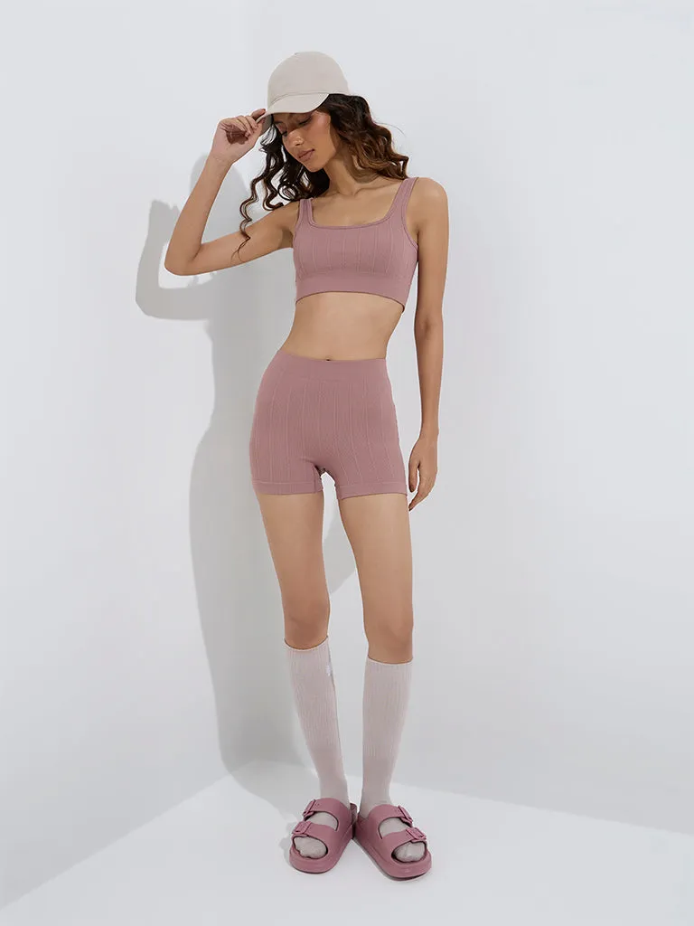 Superstar Dusty Pink Knitted Seam-Free Boy Shorts Brief