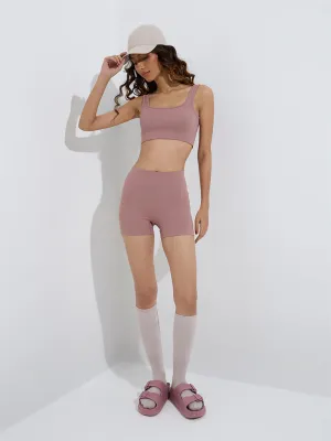 Superstar Dusty Pink Knitted Seam-Free Boy Shorts Brief